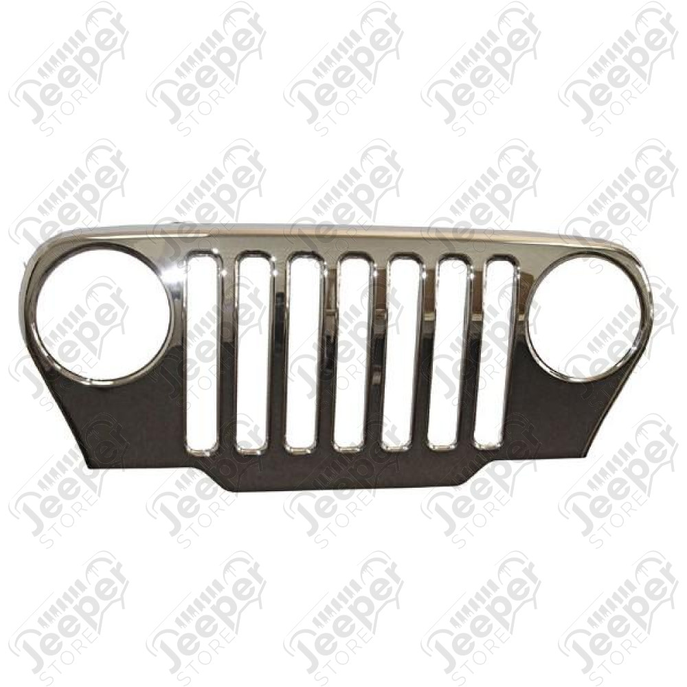 Grille Overlay, Chrome; 97-06 Jeep Wrangler TJ