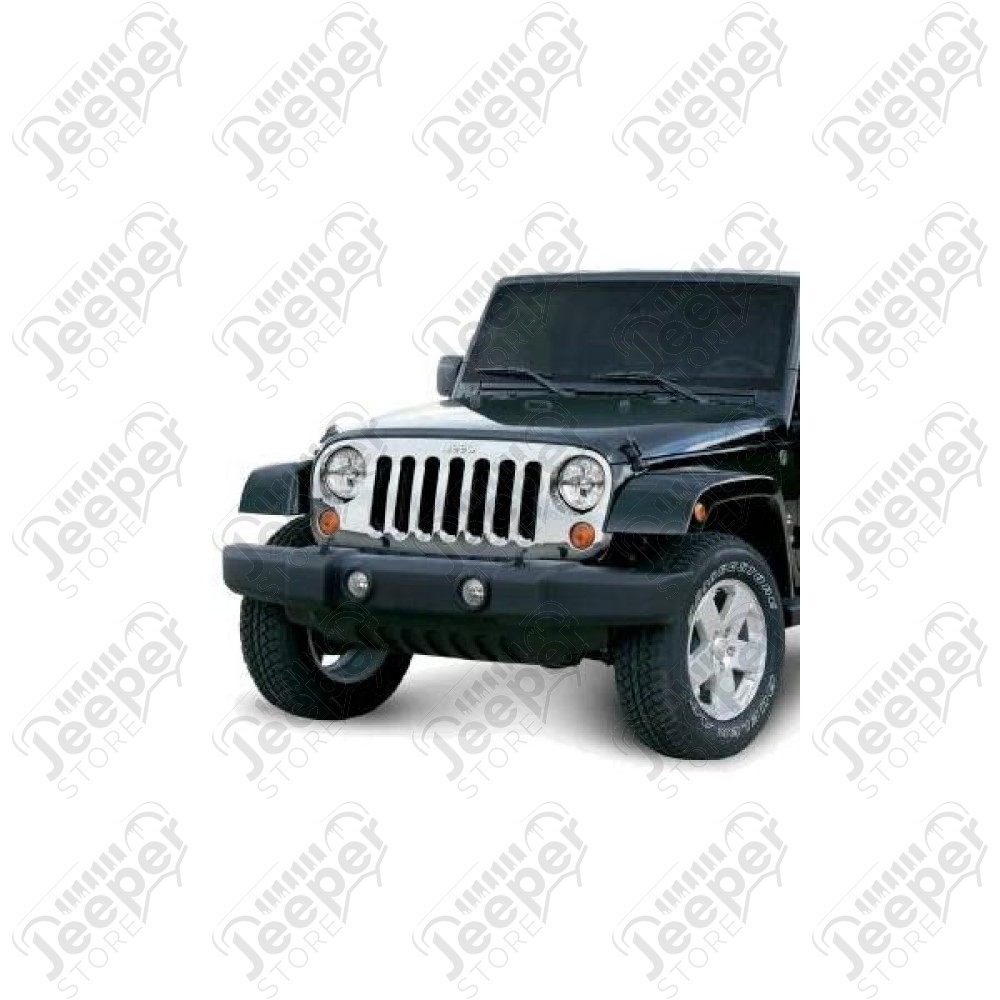 Grille Overlay, Chrome; 07-18 Jeep Wrangler JK