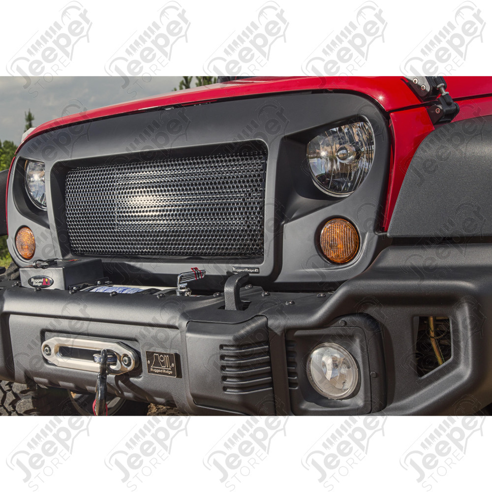 Spartan Grille, Satin Black 07-18 Jeep Wrangler JK