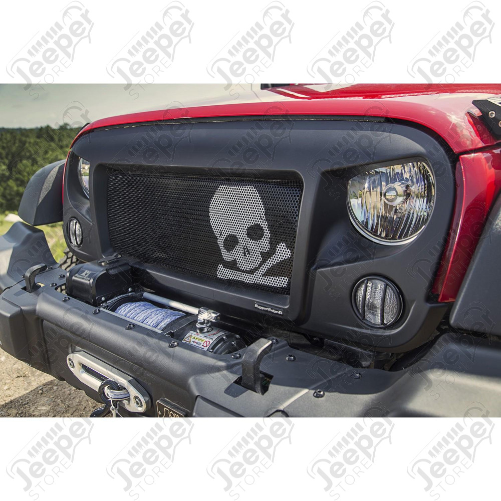 Spartan Grille Insert, Skull 07-18 Jeep Wrangler JK