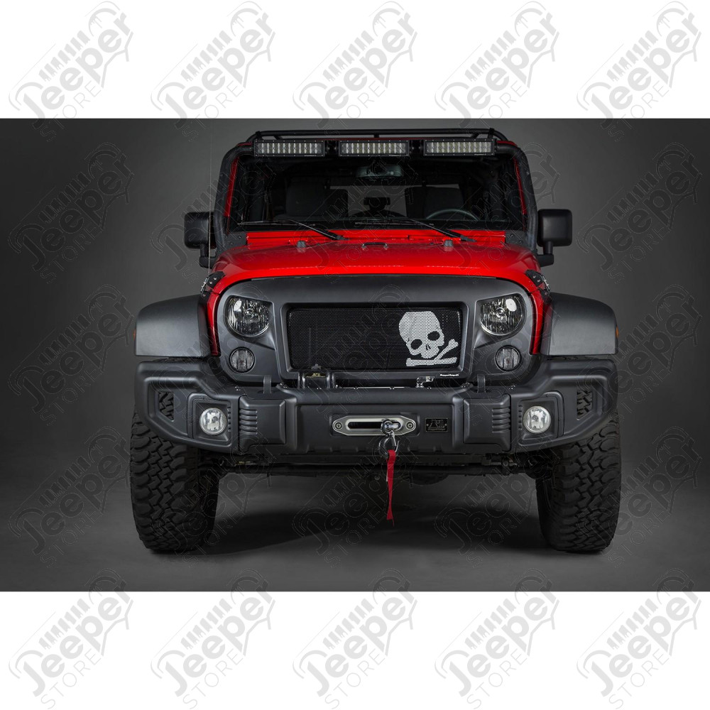 Spartan Grille Insert, Skull 07-18 Jeep Wrangler JK