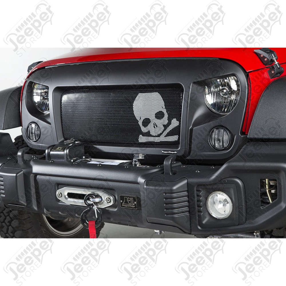 Spartan Grille Insert, Skull 07-18 Jeep Wrangler JK