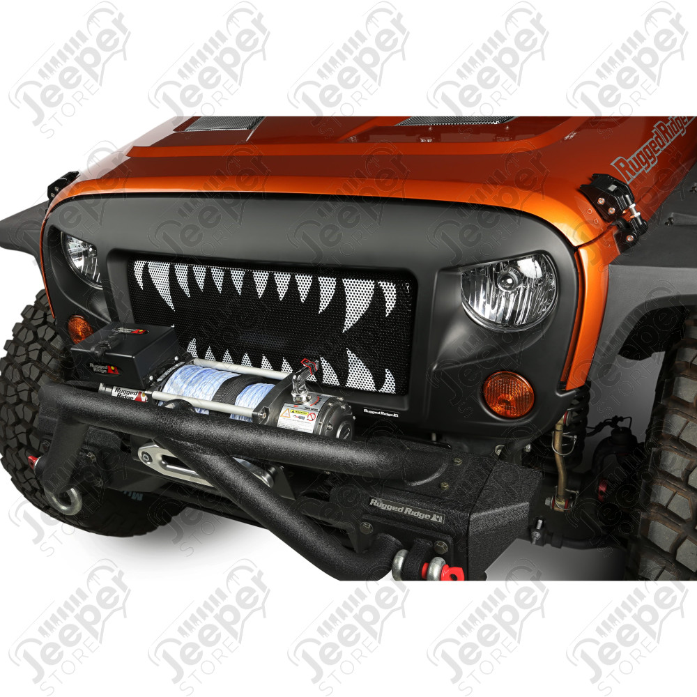Spartan Grille Insert, Land Shark; 07-18 Jeep Wrangler JK