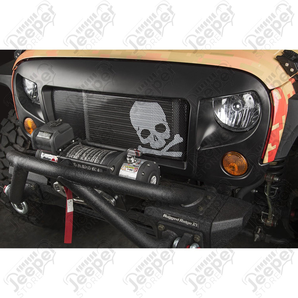 Spartan Grille Kit, Skull; 07-18 Jeep Wrangler JK
