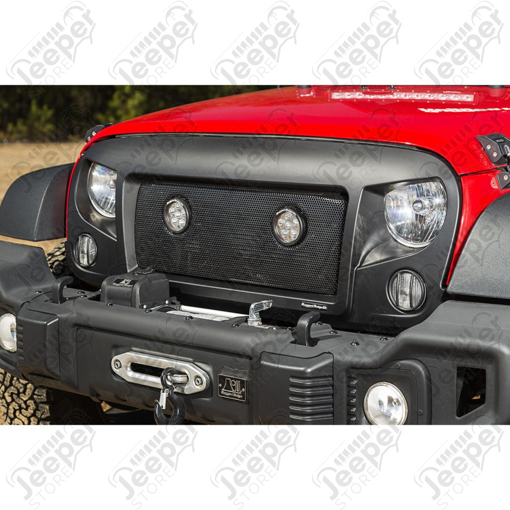 Spartan Grille Insert Kit, LED Lights 07-18 Jeep Wrangler JK
