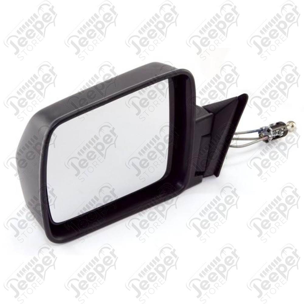Door Mirror, Left, Black; 84-96 Jeep Cherokee XJ
