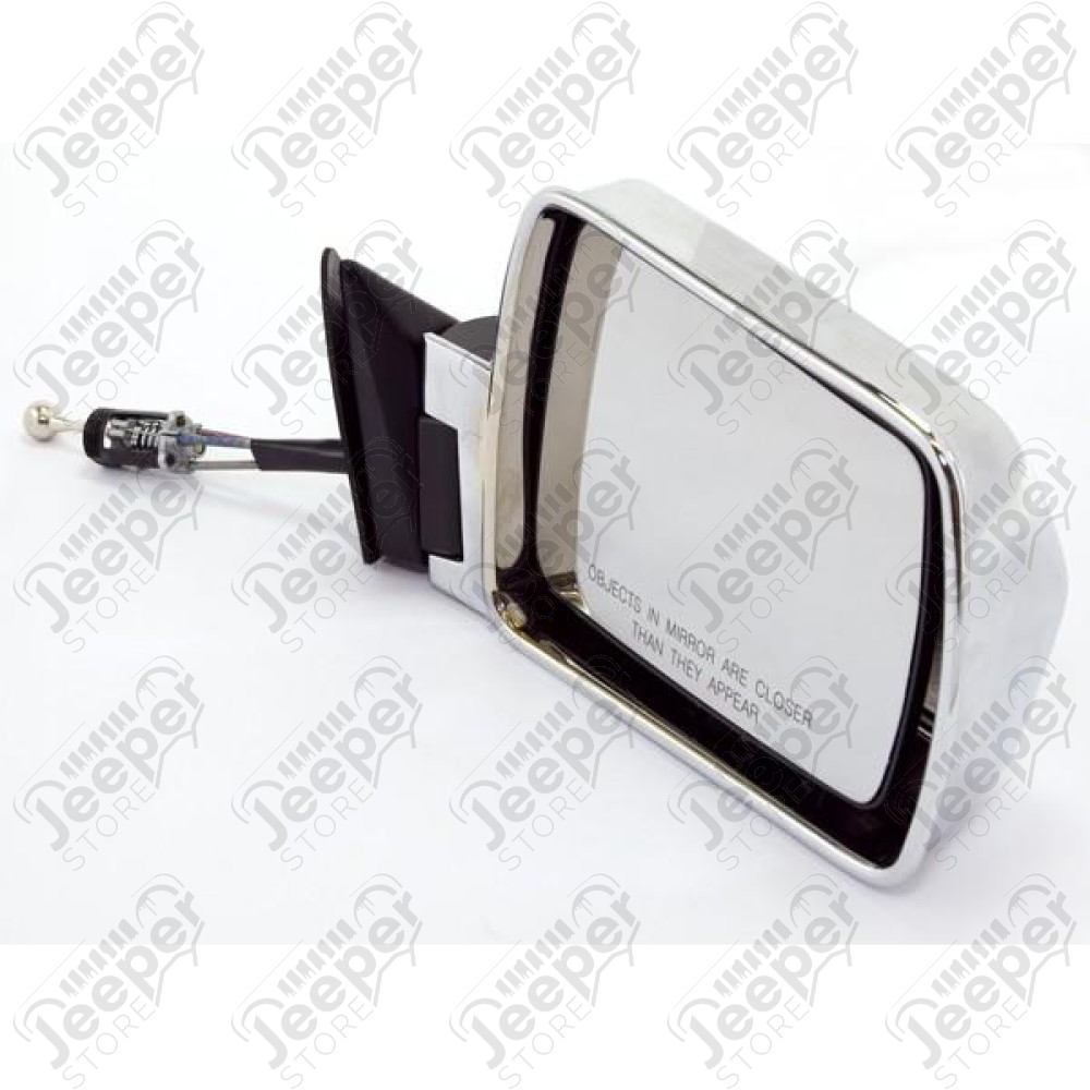 Door Mirror, Right, Chrome; 84-96 Jeep Cherokee XJ