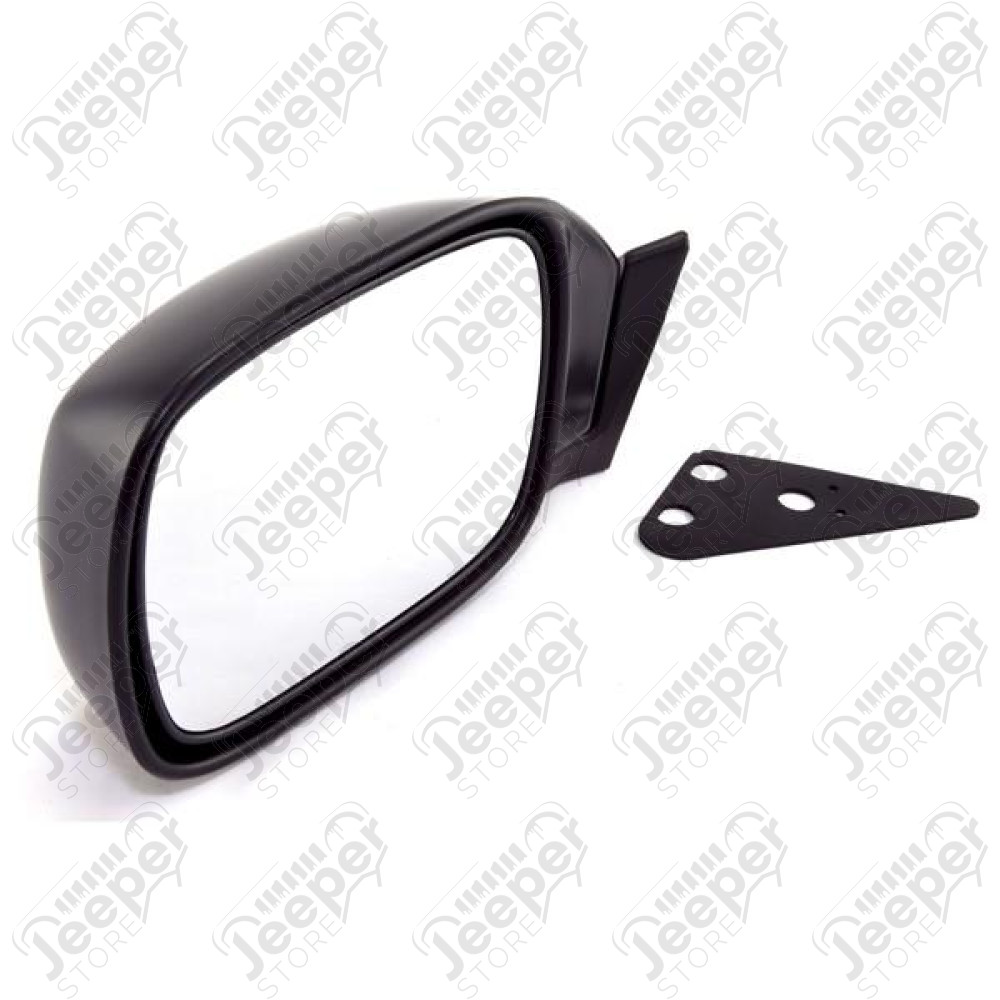 Door Mirror, Left, Black; 97-01 Jeep Cherokee XJ