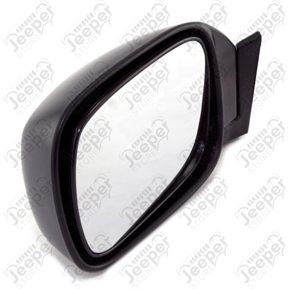 Door Mirror, Left, Black; 97-01 Jeep Cherokee XJ