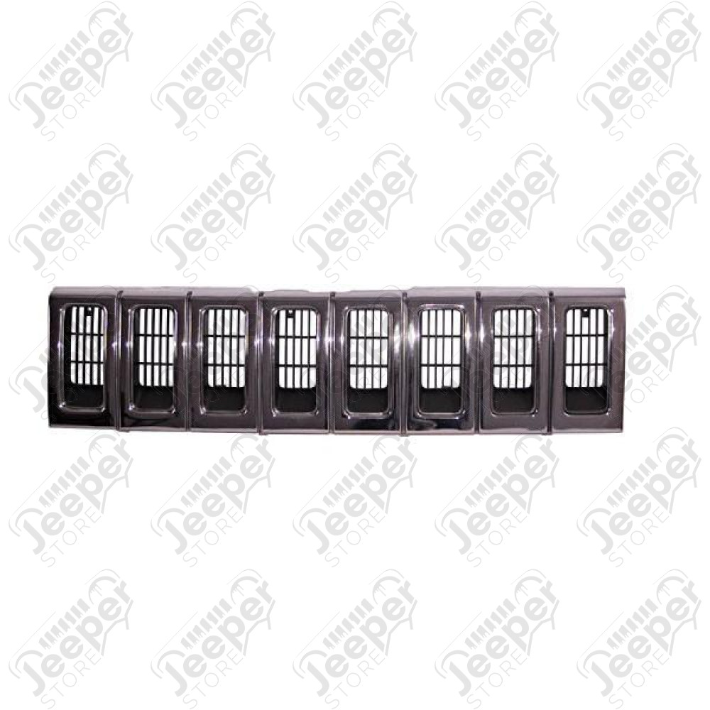 Grille Insert, Gray/Chrome; 93-98 Jeep Grand Cherokee ZJ
