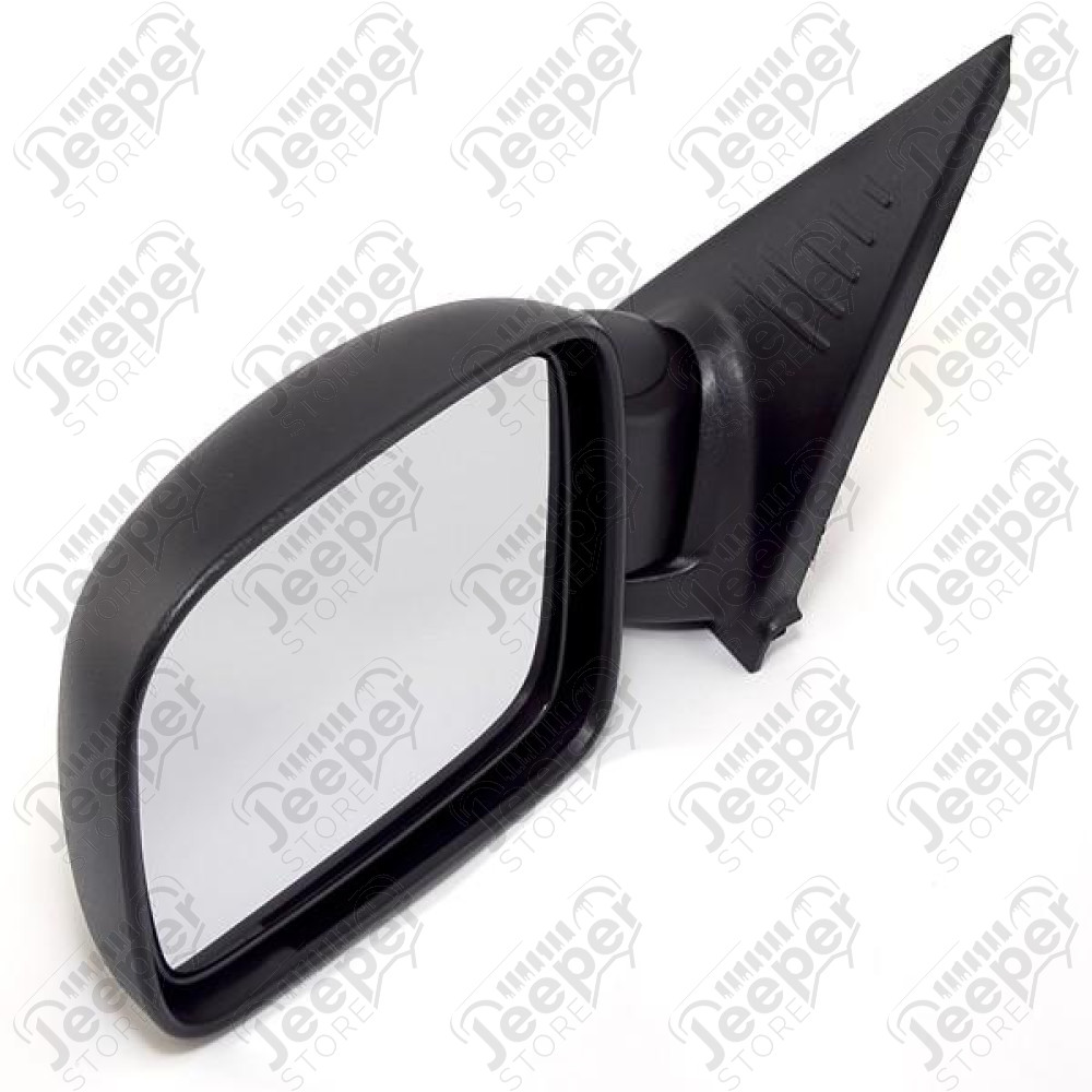 Door Mirror, Left, Manual, Black; 02-04 Jeep Liberty KJ