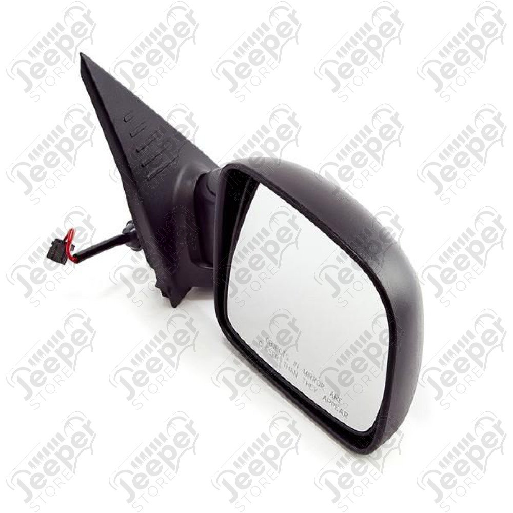 Door Mirror, Right, Power, Black; 02-04 Jeep Liberty KJ
