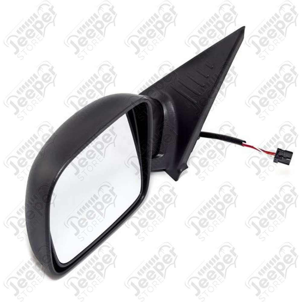 Door Mirror, Left, Power, Black; 02-04 Jeep Liberty KJ