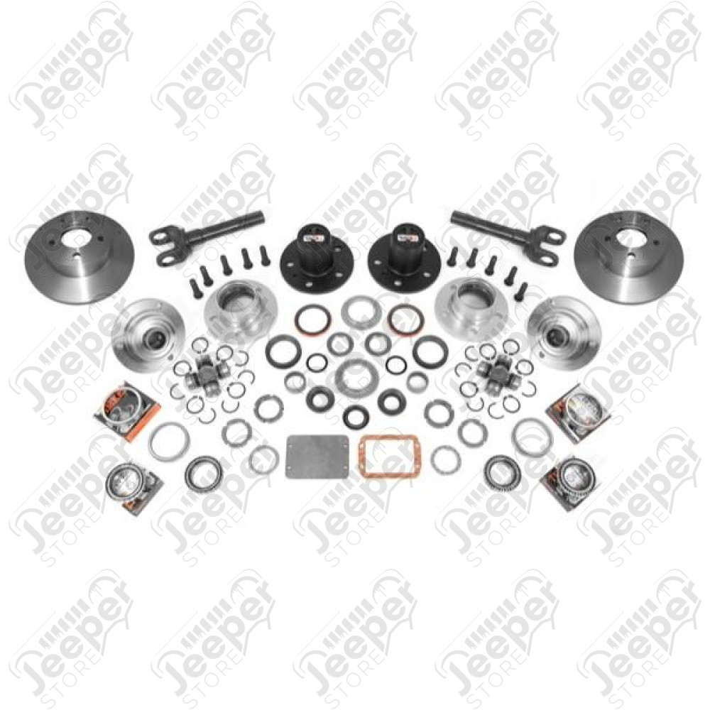 Axle Locking Hub Conversion Kit, Manual; 84-95 Jeep YJ/XJ, for Dana 30