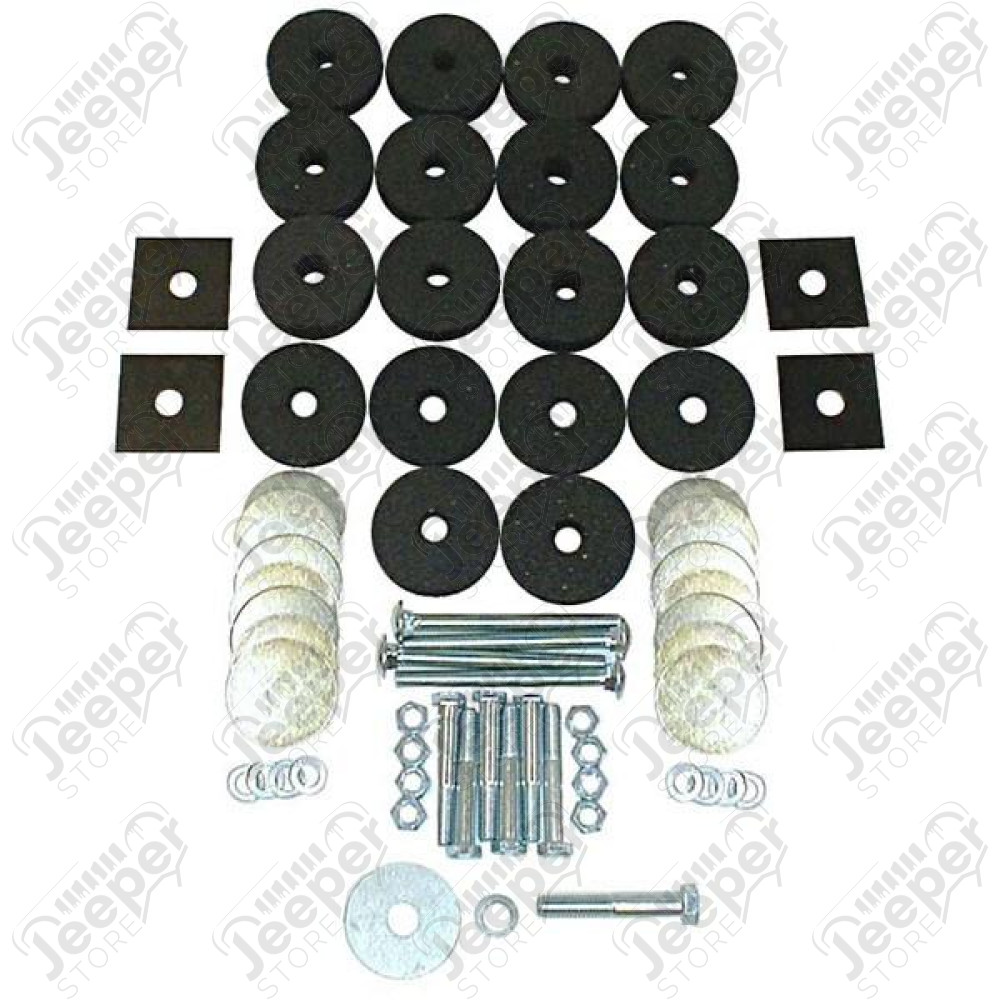 Body Tub Mounting Kit; 41-75 Willys/Jeep CJ