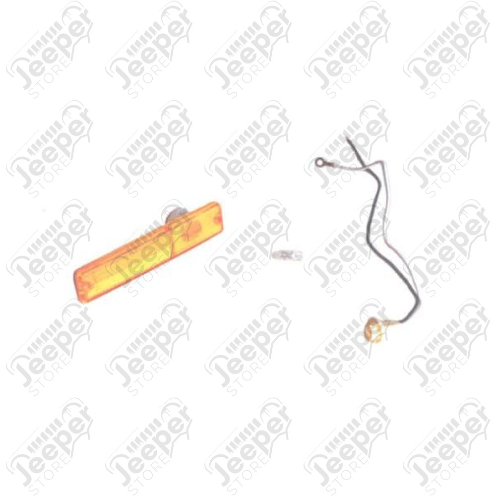 Side Marker Light Assembly, Amber; 72-86 Jeep CJ
