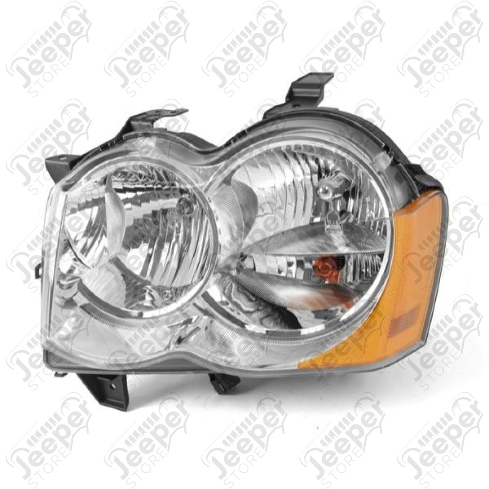 Headlight Assembly, Left, No Fog Lights; 05-10 Grand Cherokee/Liberty
