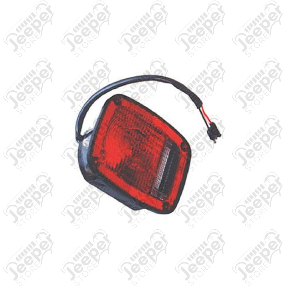 Tail Light Assembly, Left, Black; 76-80 Jeep CJ
