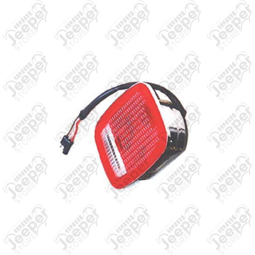 Tail Light Assembly, Left, Chrome; 76-80 Jeep CJ
