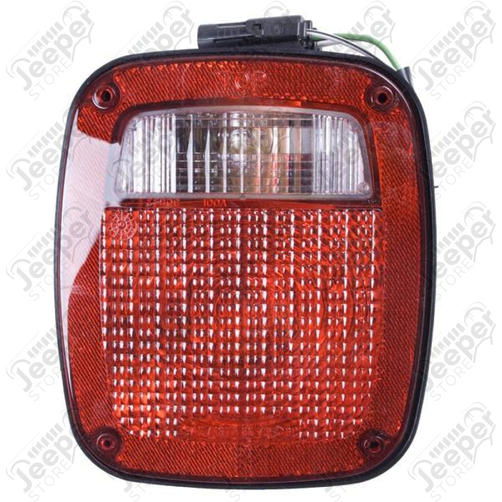 Tail Light Assembly, Left, Black; 91-97 Jeep Wrangler YJ/TJ
