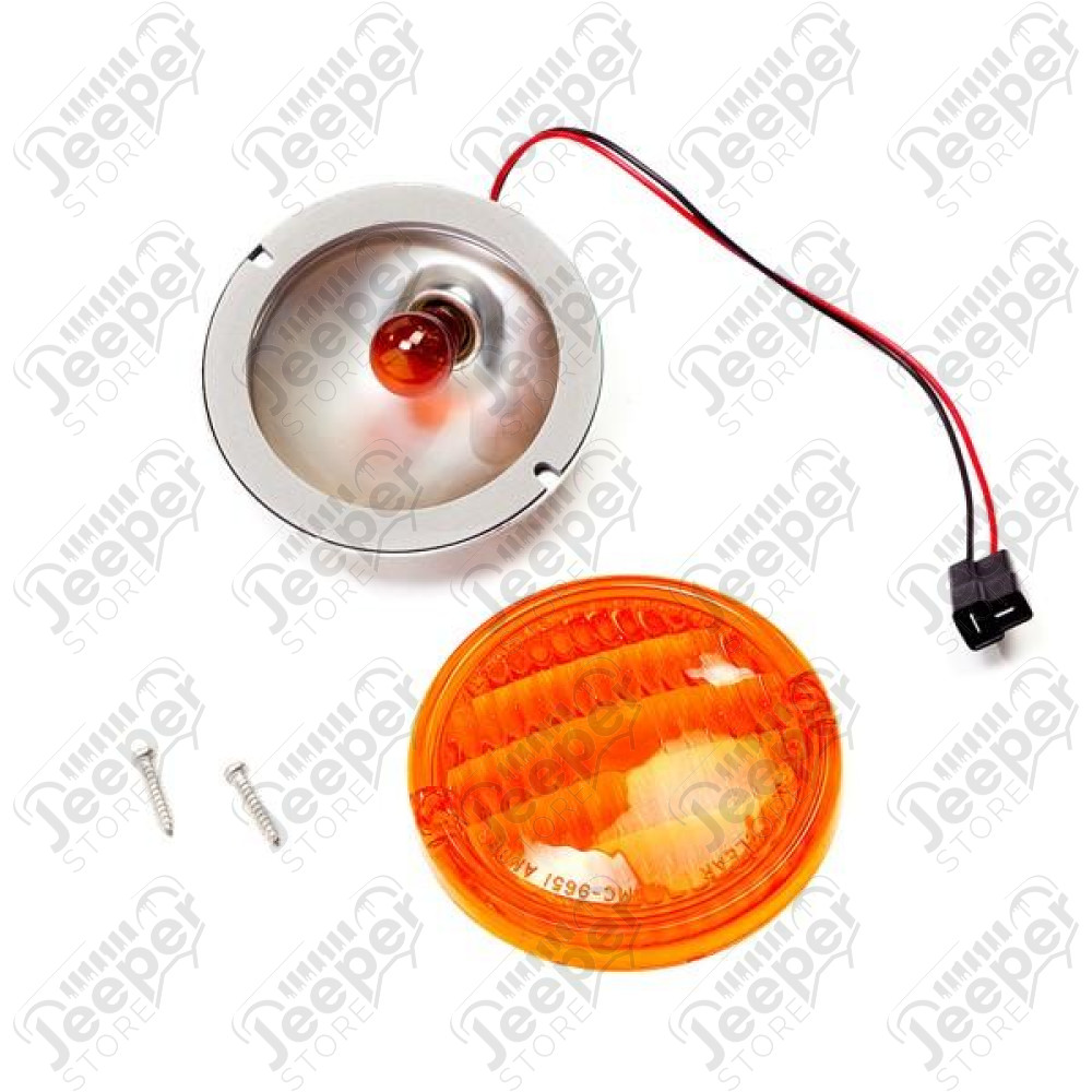 Parking Light Assembly, Amber; 76-86 Jeep CJ