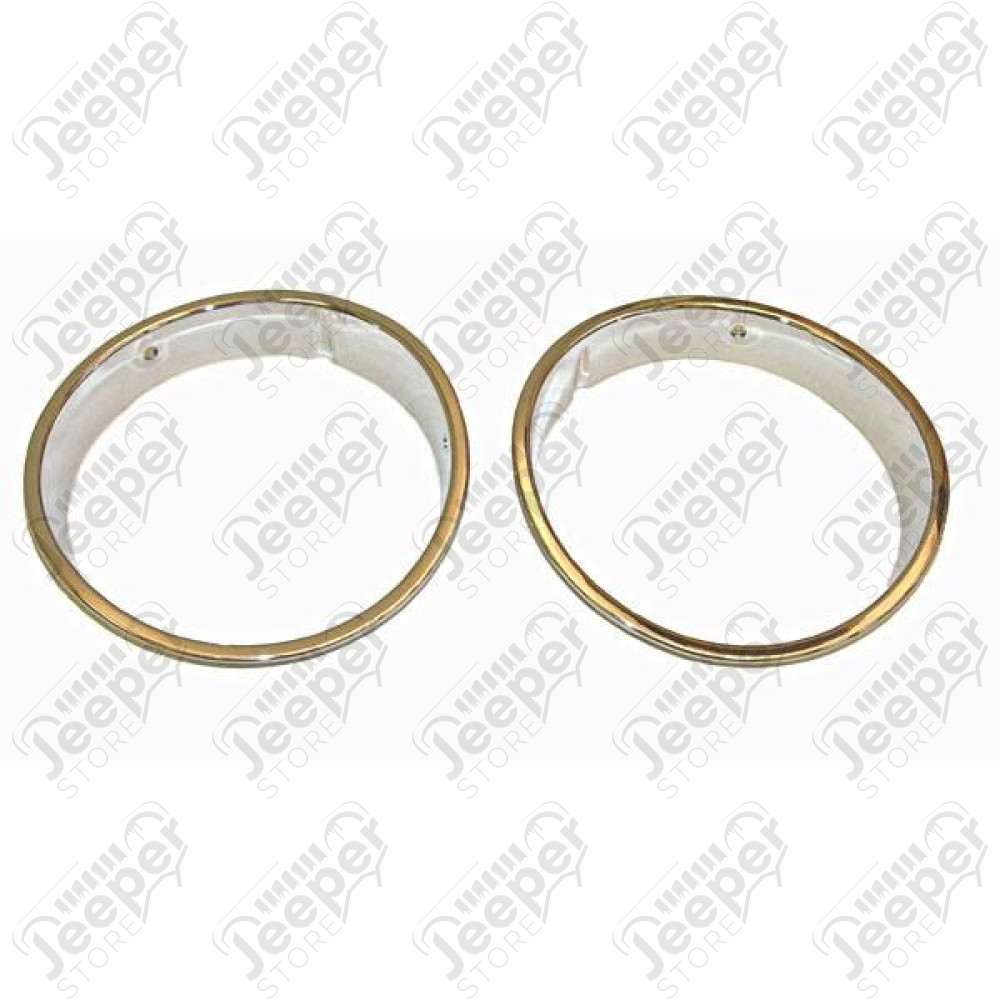 Headlight Bezel Kit, Chrome; 97-06 Jeep Wrangler TJ