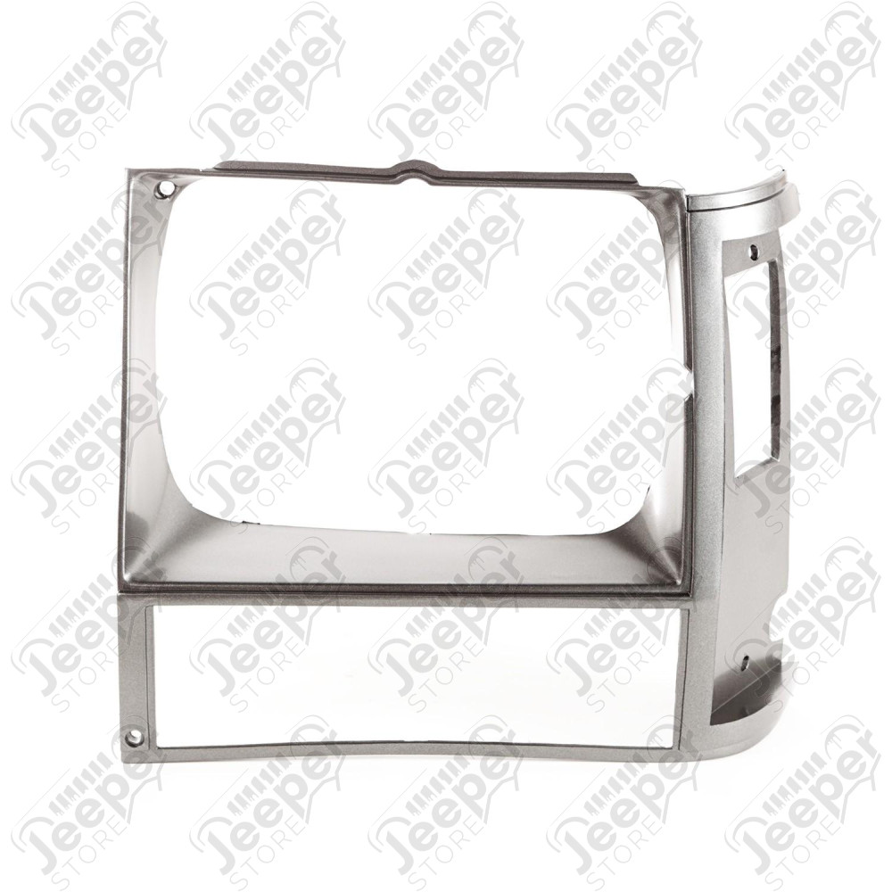 Headlight Bezel, Left, Gray; 84-90 Jeep Cherokee XJ
