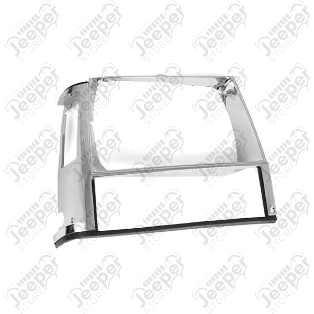 Headlight Bezel, Right, Chrome; 84-90 Jeep Cherokee XJ/MJ