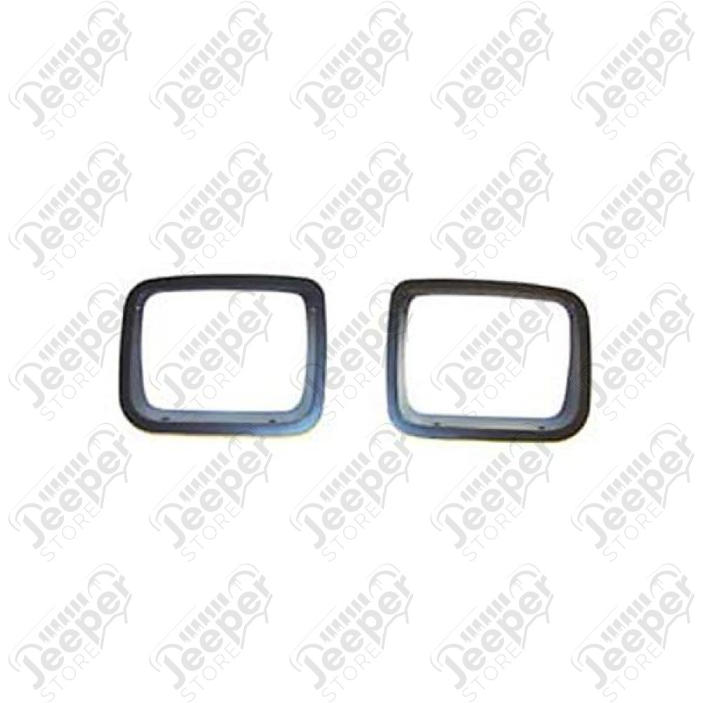 Headlight Bezel Kit, Black; 87-95 Jeep Wrangler YJ