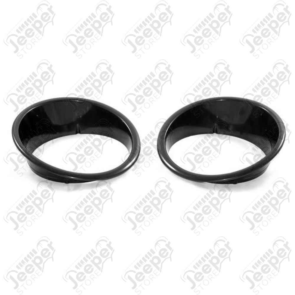 Headlight Bezel Kit, Black; 07-18 Jeep Wrangler JK