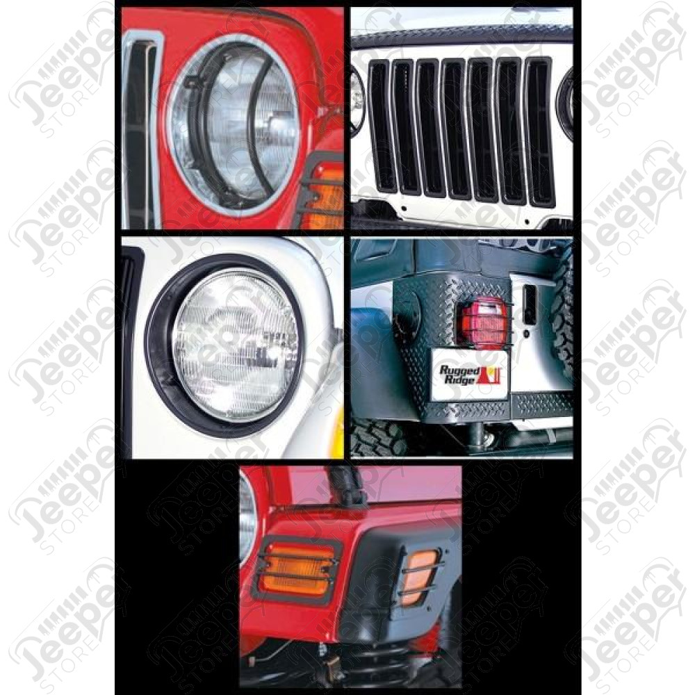 Euro Guard Kit, Black, 17 Piece; 97-06 Jeep Wrangler TJ