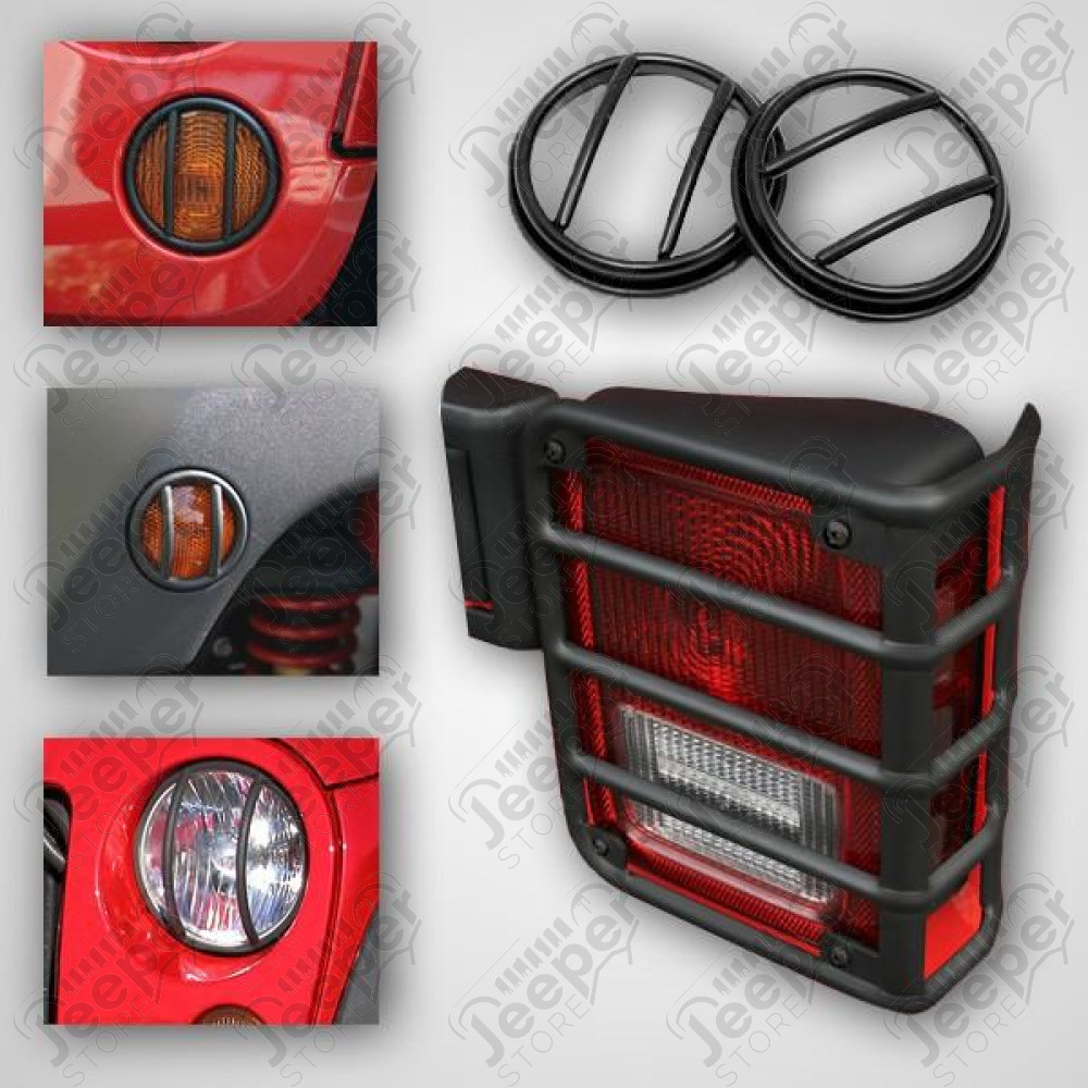 Euro Guard Kit, Black, 10 Piece; 07-18 Jeep Wrangler JK/JKU