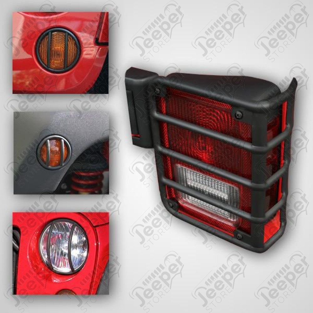 Euro Guard Kit, Black, 8 Piece; 07-18 Jeep Wrangler JK/JKU