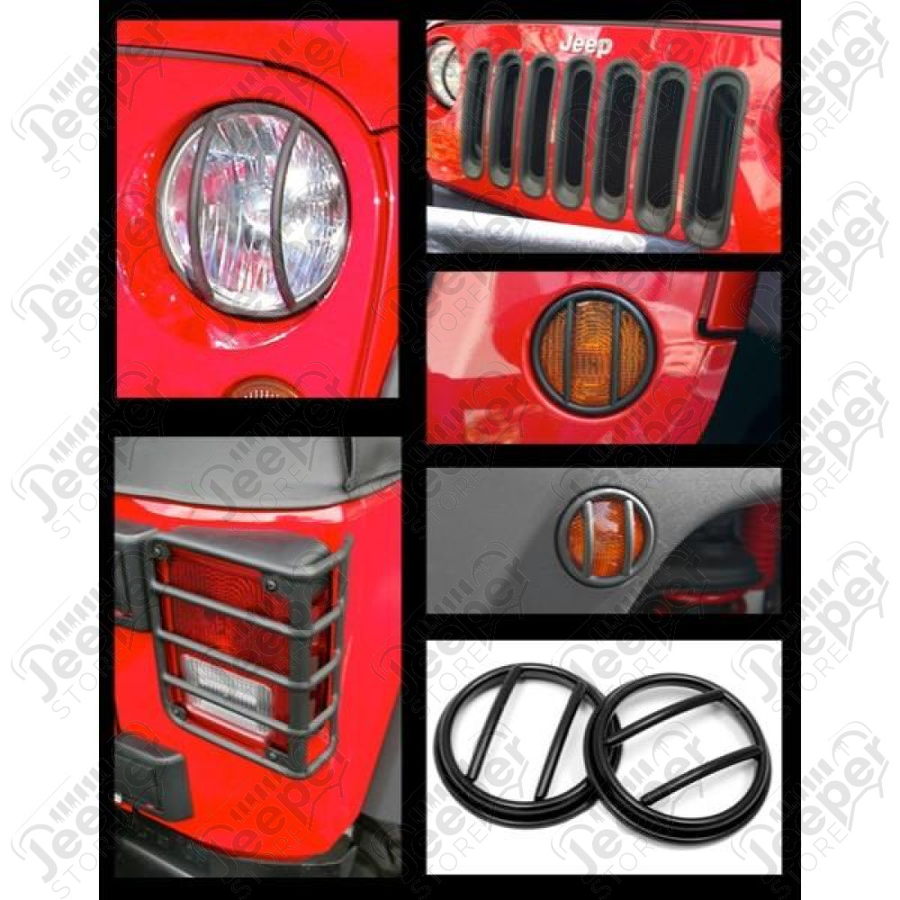 Euro Guard Kit, Black, 19 Piece; 07-18 Jeep Wrangler JK