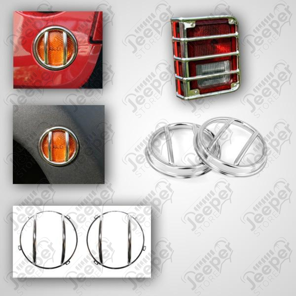 Euro Guard Kit, Stainless Steel, 10 Piece; 07-18 Jeep Wrangler JK/JKU