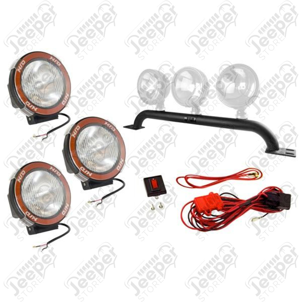 Light Bar Kit, Bumper Mounted; 07-18 Jeep Wrangler JK