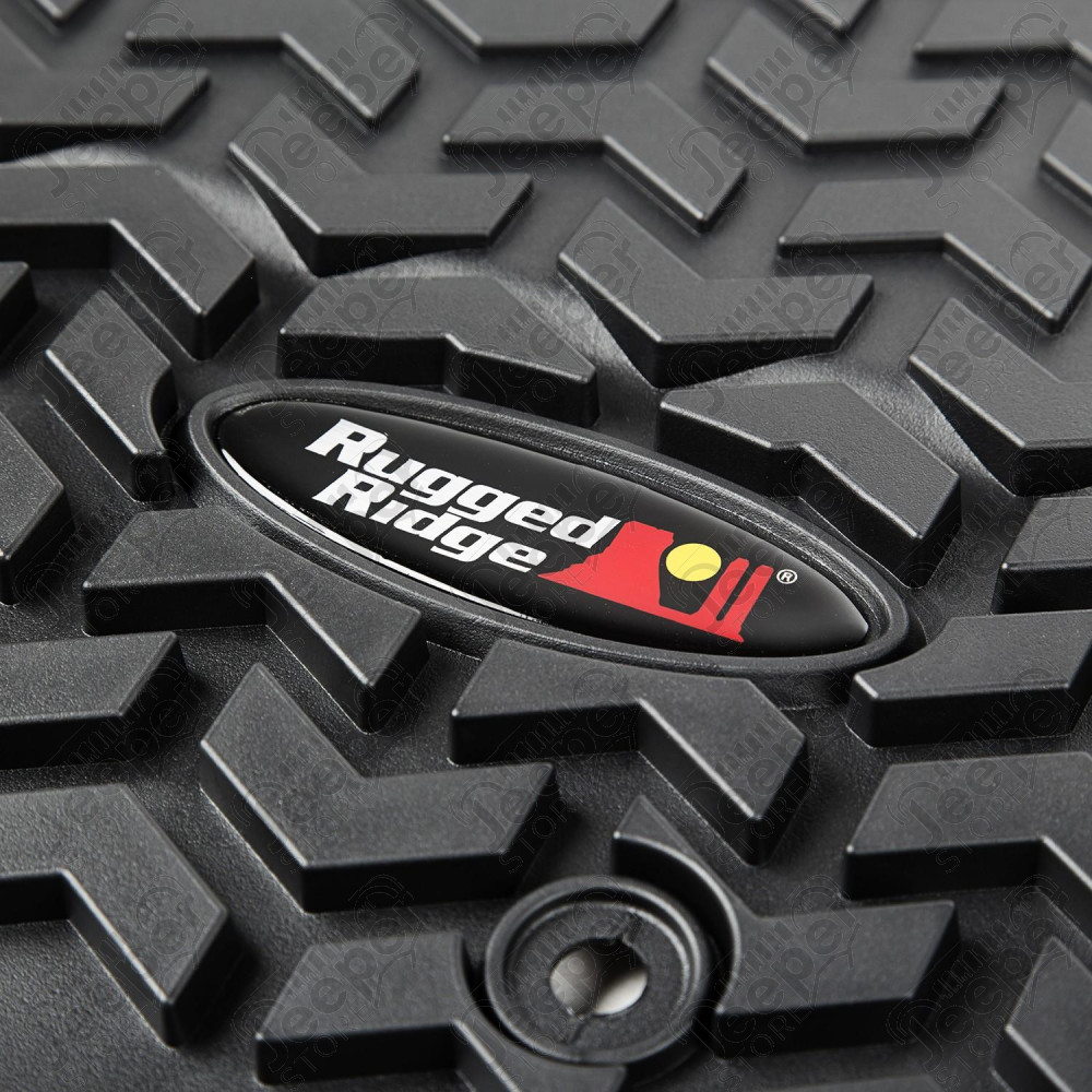 All Terrain Floor Liner, Front Pair, Black; 07-18 Jeep Wrangler JK