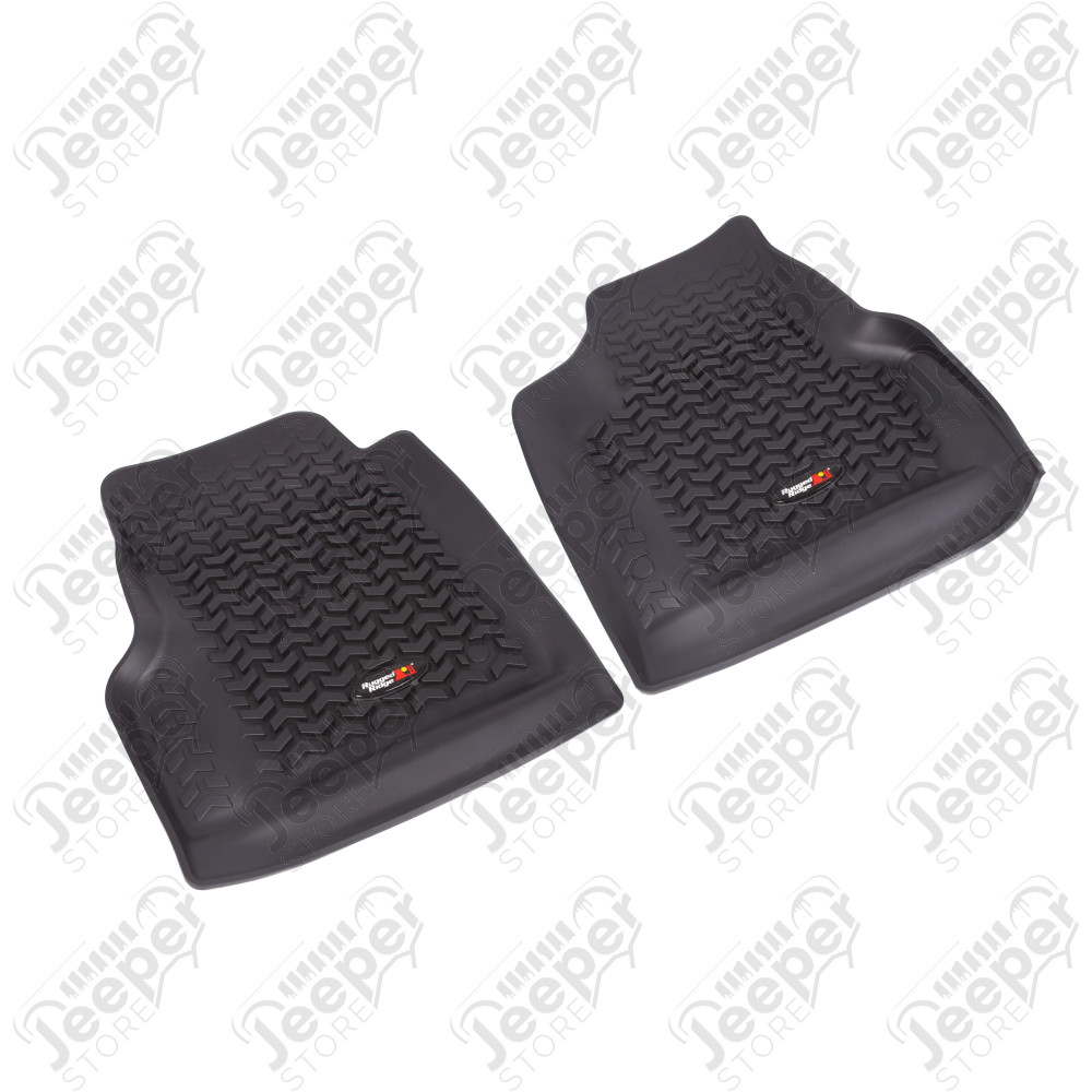 All Terrain Floor Liner, Front Pair, Black; 97-06 Wrangler TJ