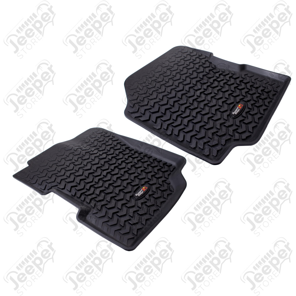 All Terrain Floor Liner, Front Pair, Black; 76-95 CJ5/CJ7/CJ8/Wrangler