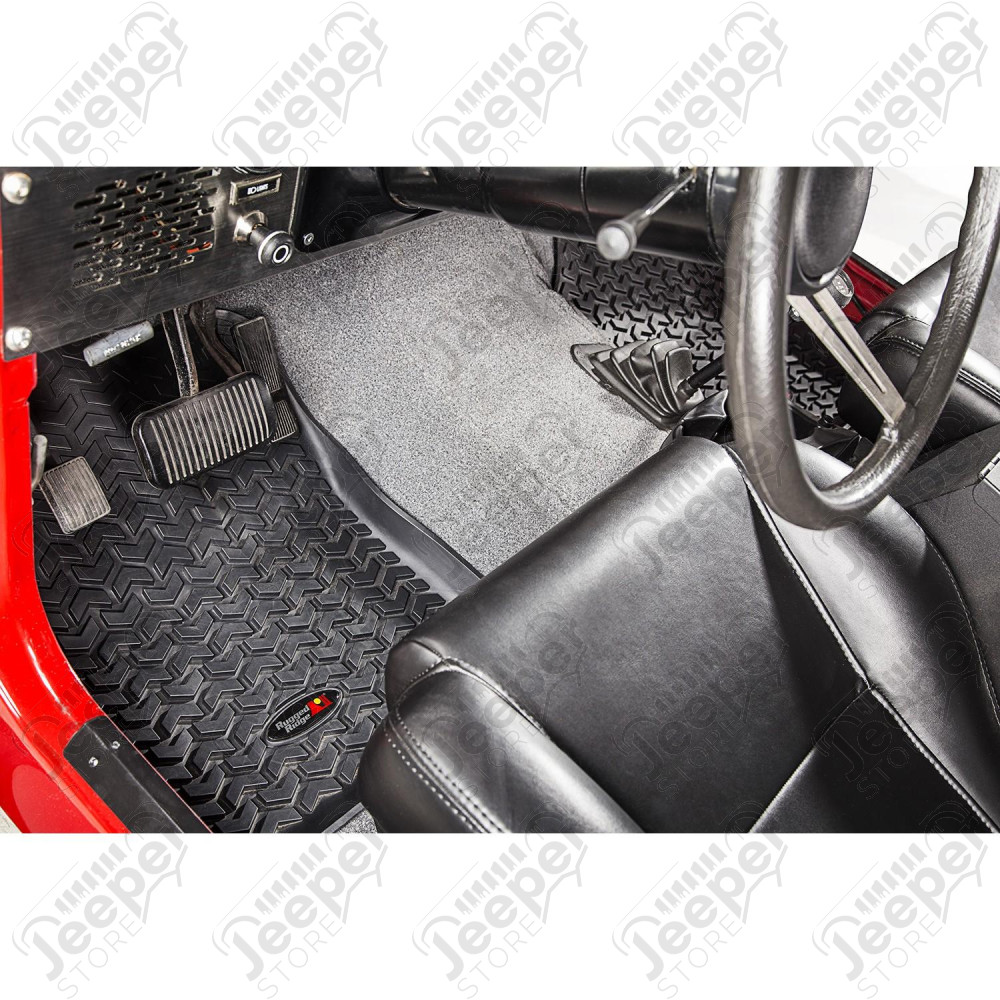 All Terrain Floor Liner, Front Pair, Black 76-95 CJ5/CJ7/CJ8/Wrangler