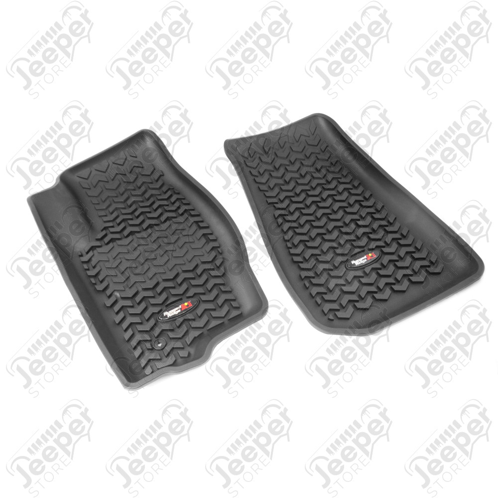 All Terrain Floor Liner, Front Pair, Black; 05-10 Jeep WK/XK