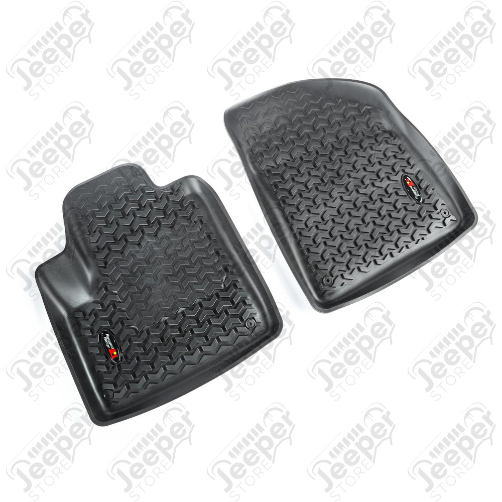 Floor Liner, Front; Black, 2014-2020 Jeep Cherokee KL 