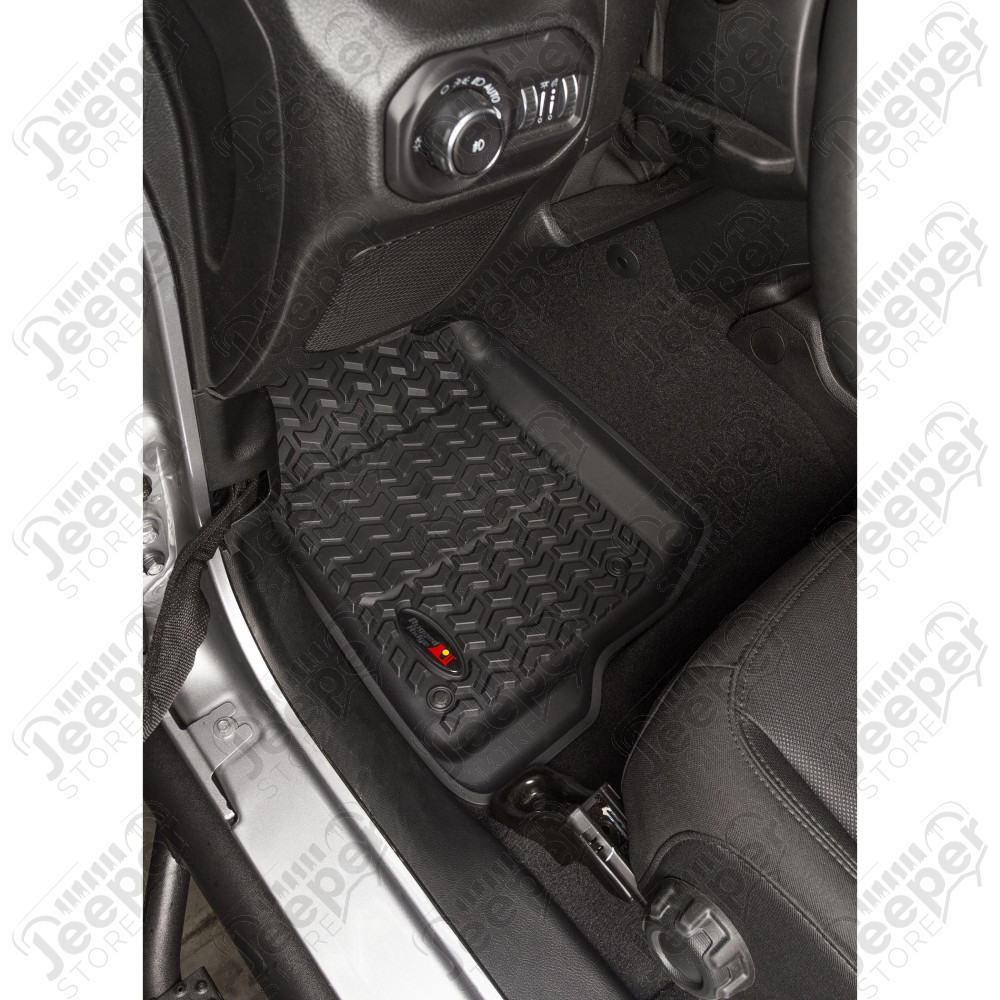 Floor Liner, Front Black 2018-2020 Jeep Wrangler, 2020 Gladiator JL / JT