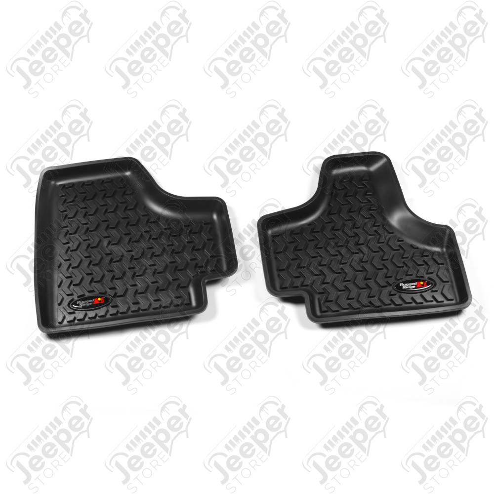All Terrain Floor Liner, Rear Pair, Black; 08-12 Jeep Liberty KK