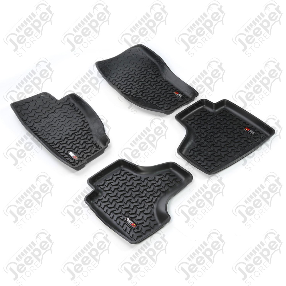 All Terrain Floor Liner Kit, Black; 08-13 Jeep Liberty KK
