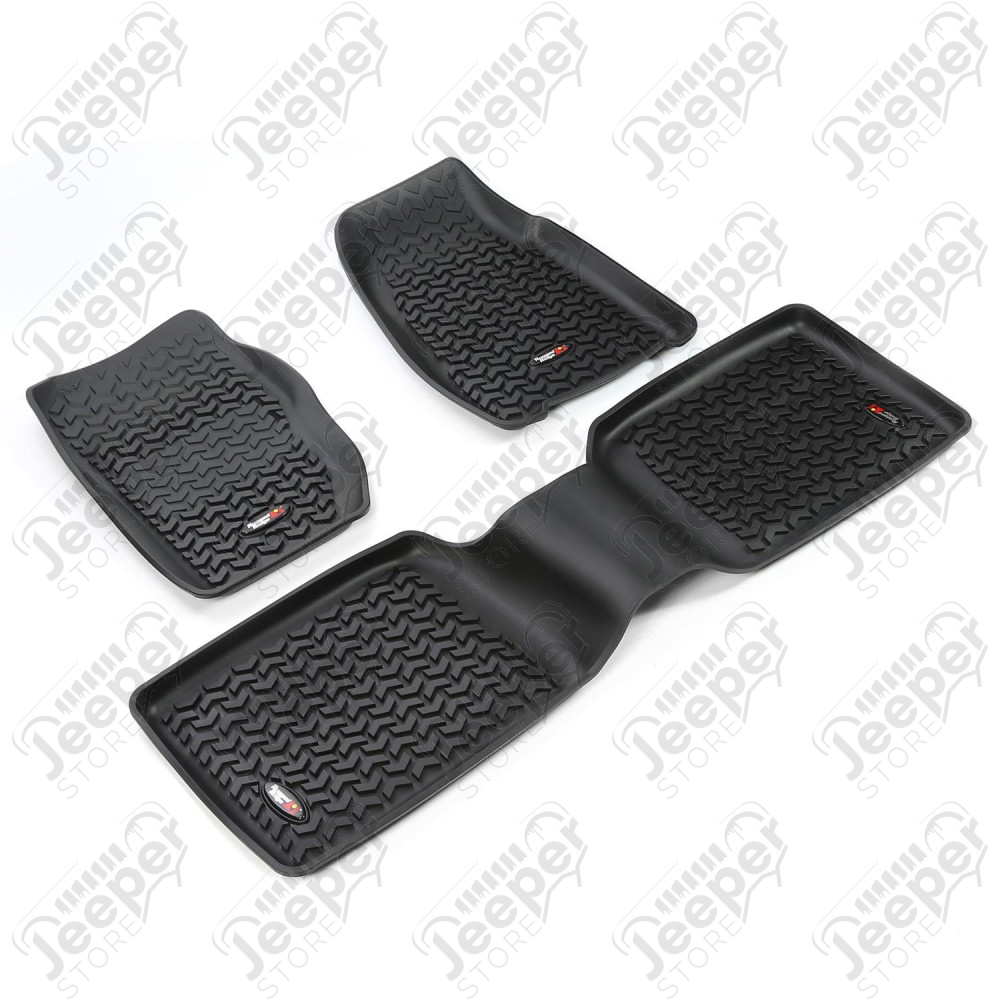 All Terrain Floor Liner Kit, Black; 84-01 Jeep Cherokee XJ