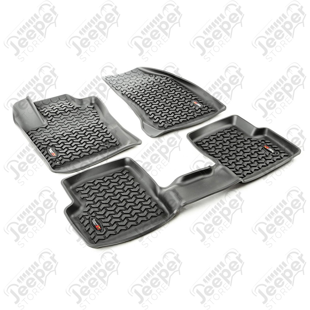All Terrain Floor Liner Kit, Black; 15-18 Jeep Renegade BU