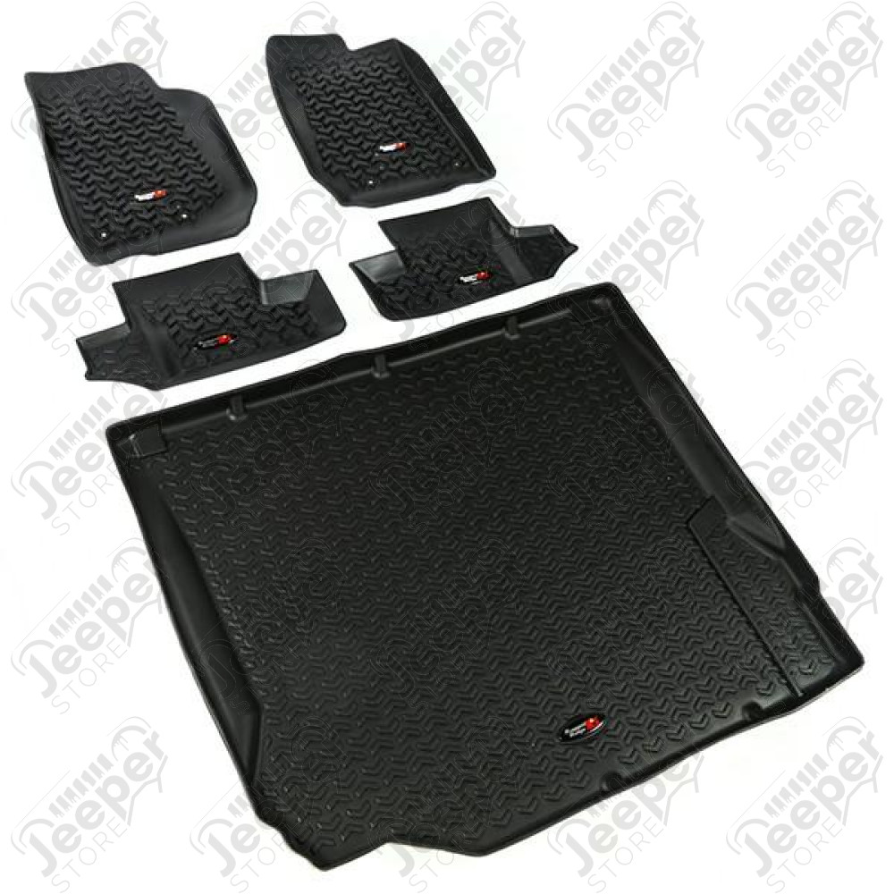 All Terrain Floor Liner Set, Black; 07-10 Jeep Wrangler JK, 2 Door
