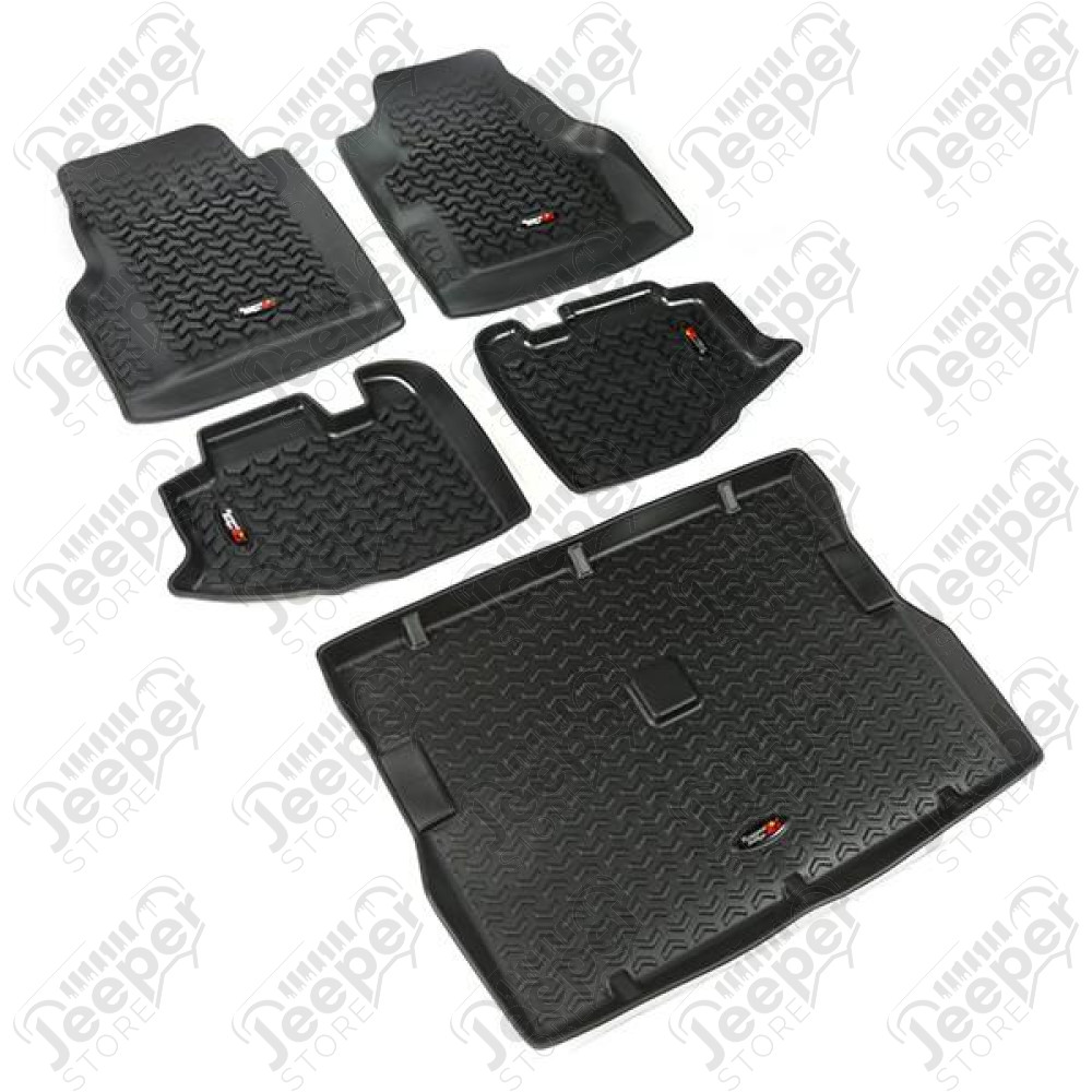 All Terrain Floor Liner Set, Black; 97-06 Jeep Wrangler TJ