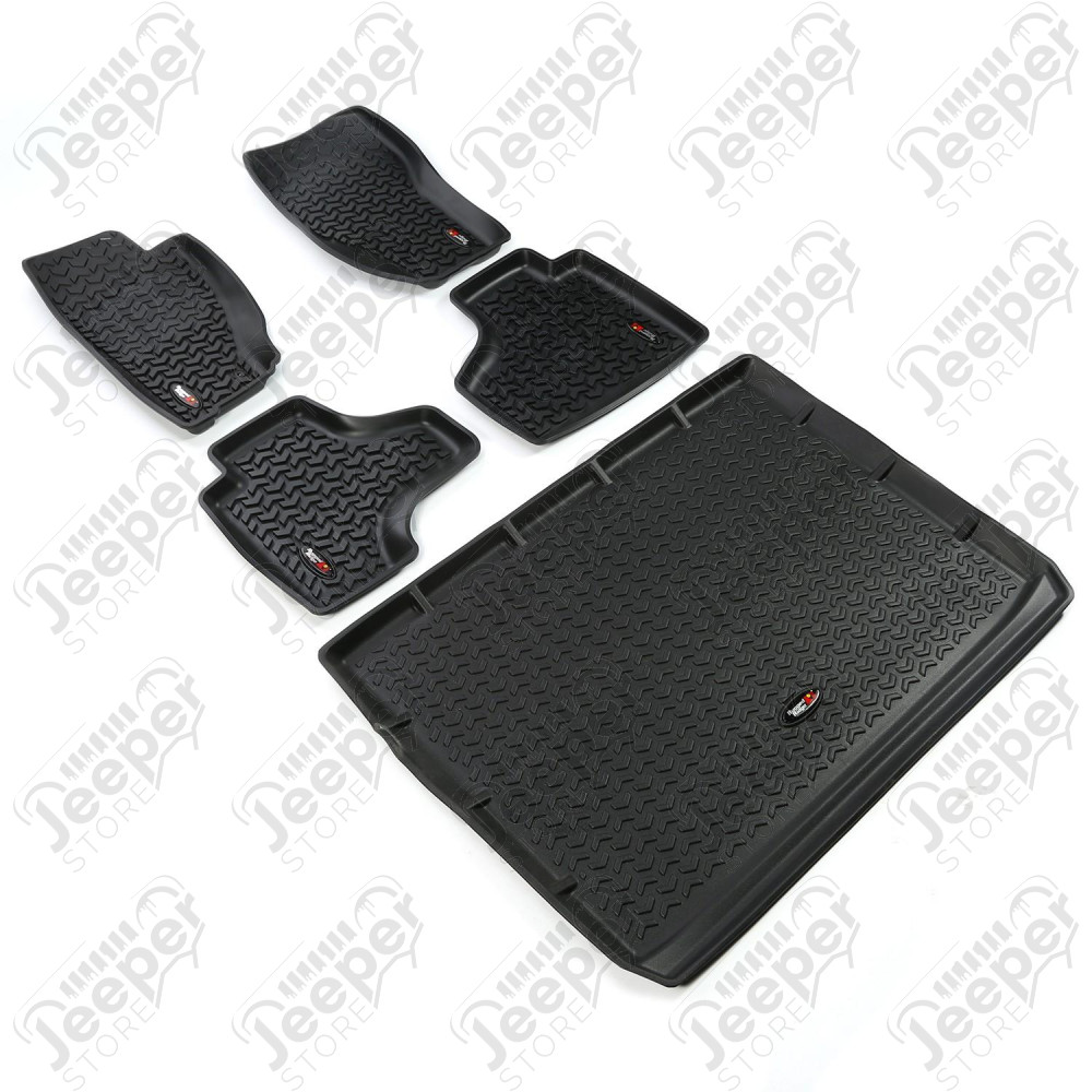 All Terrain Floor Liner Set, Black; 08-13 Jeep Liberty KK